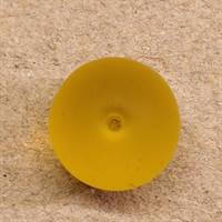 Gul mat glas perle, 12 mm. i diameter.
